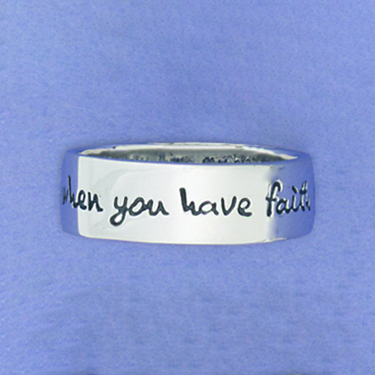 When You Have Faith Sterling Silver Ring Rings - Tophatter Daily Deals