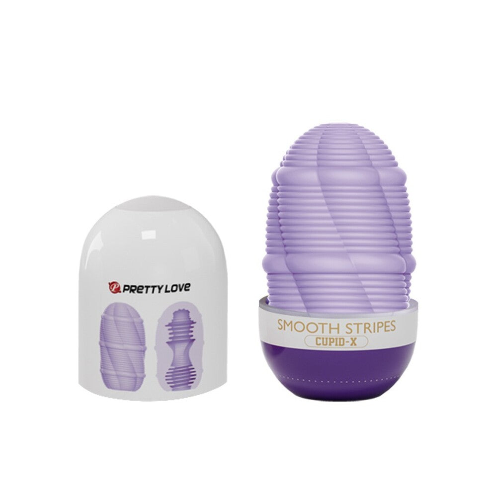 Pretty Love Cupid X Smooth Stripes – Textured Masturbator > Sex Toys For Men > Masturbators Cup - Tophatter Daily Deals