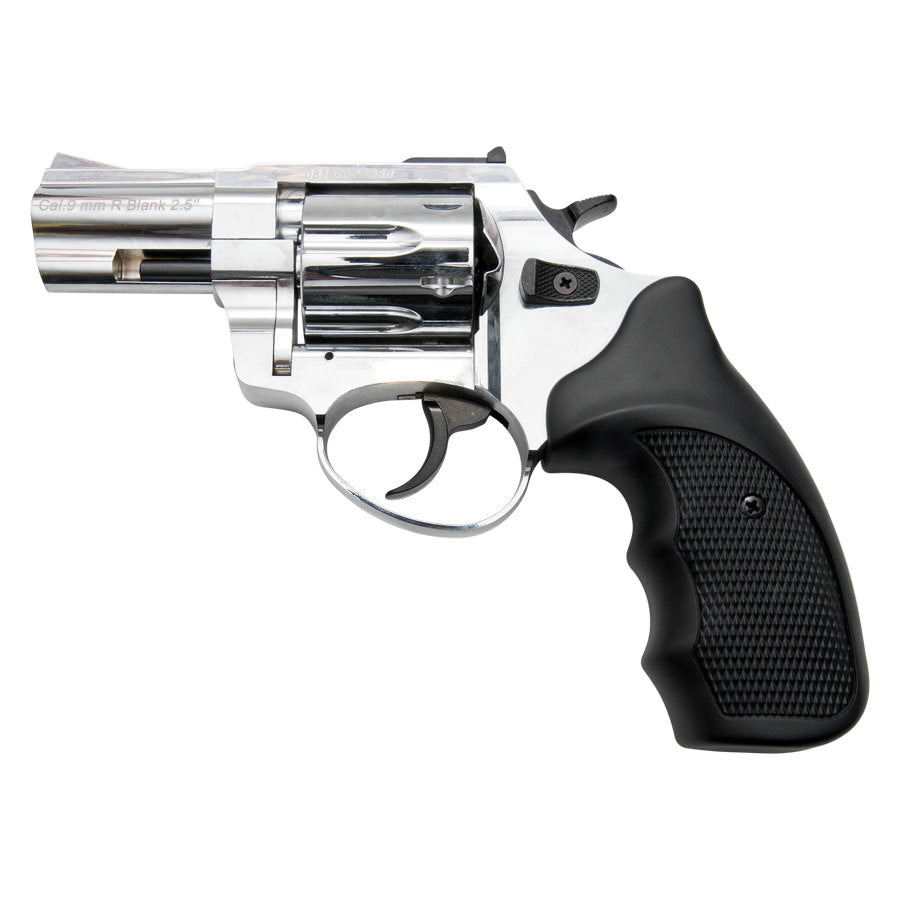 Stalker R1 2.5" Barrel Revolver Chrome Finish - 9mm Zoraki Blank Firing Gun - Tophatter's Inc. Weapons Store Online Collectible Weapons - Tophatter Daily Deals