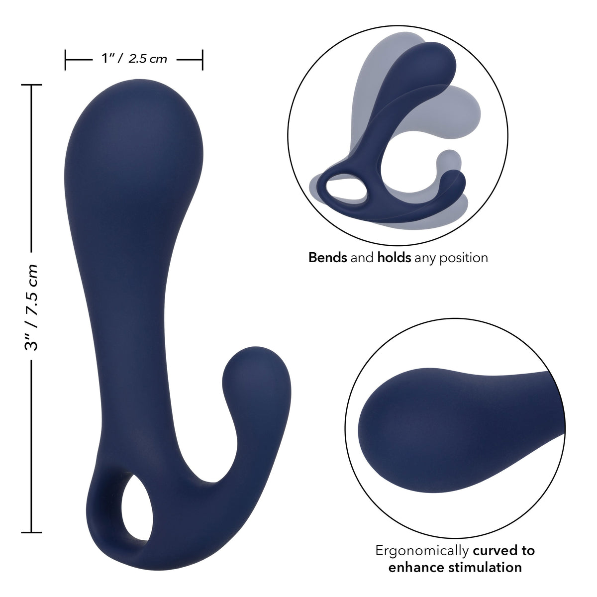 Viceroy Direct Probe Ultra-Soft Silicone Ergonomically Curved Bendable 4.75 x 3.5 Inch > Anal Range > Prostate Plugs - Tophatter Daily Deals