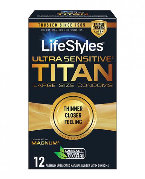 Lifestyles Ultra Sensitive Titan 12pk - Tophatter Daily Deals