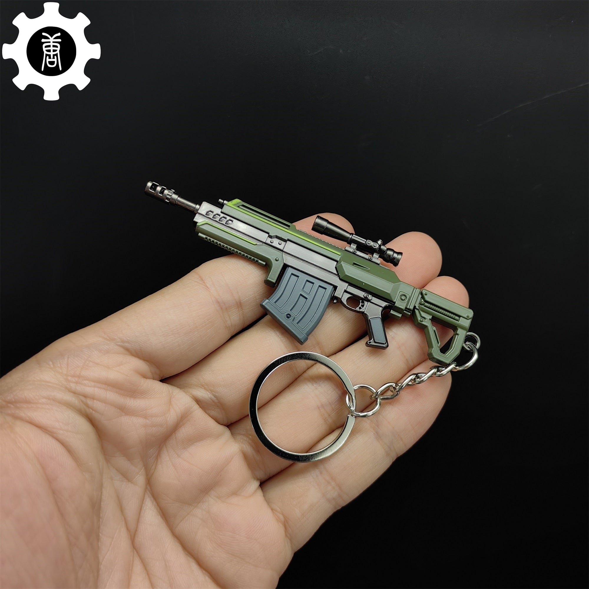 Tiny R-36 Eruptor Rifle Gun Model Metal Keychain Keychain - Tophatter Daily Deals