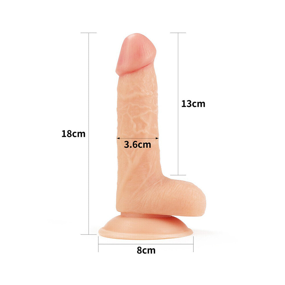 Lovetoy The Ultra Soft Dude – 7 Inch Realistic Dildo with Suction Cup > Dildos > Realistic Dildos - Tophatter Daily Deals
