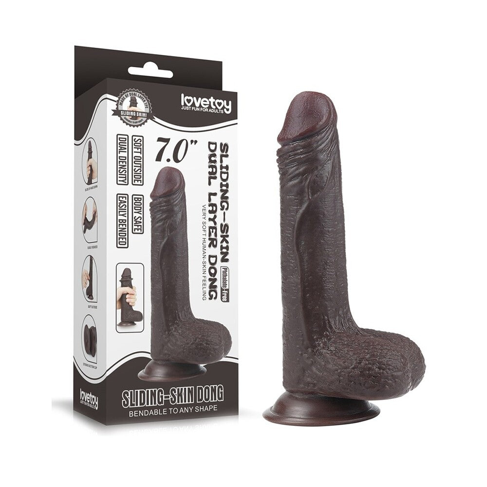 Lovetoy Sliding Skin 7 Inch Dong – Realistic Dual-Density Dong > Dildos > Realistic Dildos - Tophatter Daily Deals