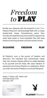 Playboy Pleasure DOUBLE TIME Kegel Balls 17.8cm Length > Sex Toys For Ladies > Kegel Exercise - Tophatter Daily Deals