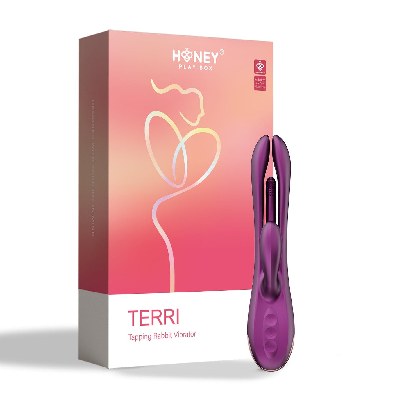 Terri App Controlled Purple Tapping Rabbit Vibrator for Women > Vibrators > Ladies > Rabbit - Tophatter Daily Deals