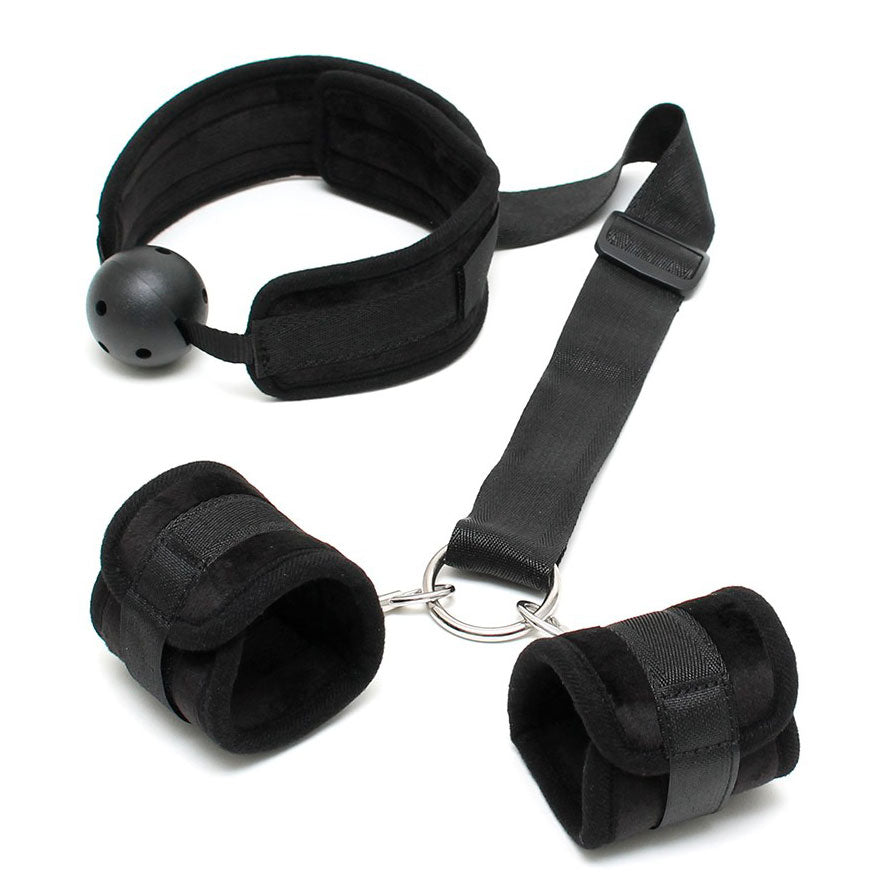 Rimba Breathable Mouth Gag With Adjustable Velcro Cuffs – Bondage Kit > Bondage Gear > Gags and Bits - Tophatter Daily Deals