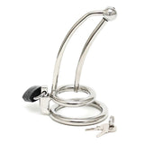 Stainless Steel Penis Lock with Curved Urethral Tube – Urethral Stretcher and Cockring > Bondage Gear > Male Chastity - Tophatter Daily Deals