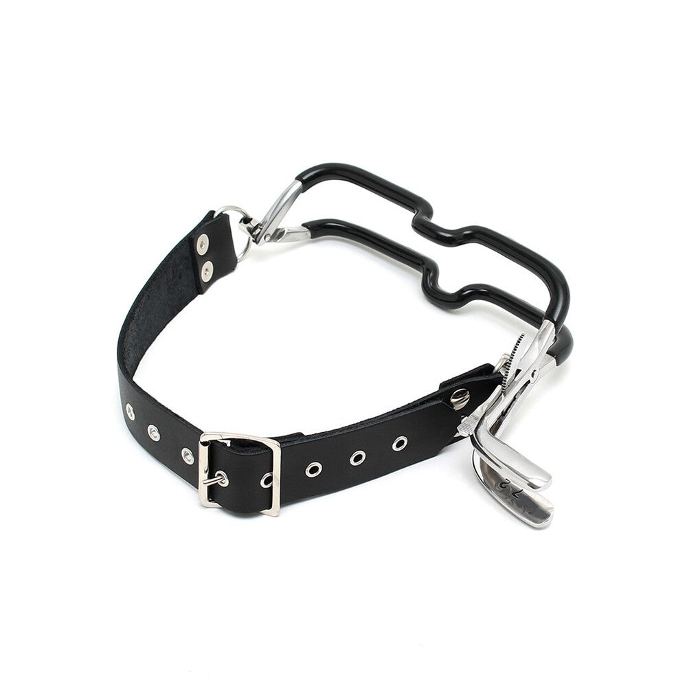 Rimba Jennings Mouth Clamp With Adjustable Leather Strap – Mouth Clamp > Bondage Gear > Gags and Bits - Tophatter Daily Deals