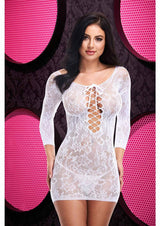 Lace Off The Shoulder White Mini Dress Sexy Erotic Clubwear > Clothes > Dresses and Chemises - Tophatter Daily Deals