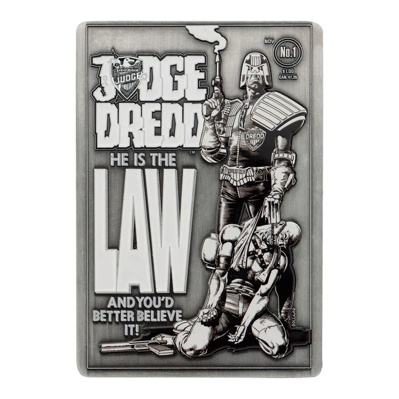 2000 AD - Judge Dredd Comic Book Cover Ingot Replica Coin - Tophatter Daily Deals