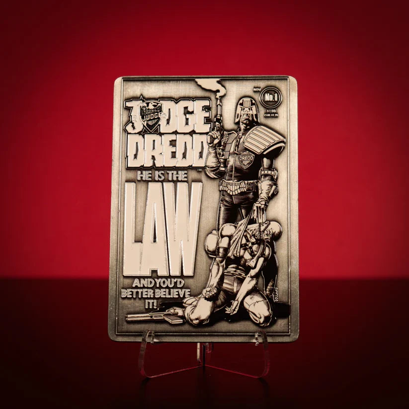 2000 AD - Judge Dredd Comic Book Cover Ingot Replica Coin - Tophatter Daily Deals