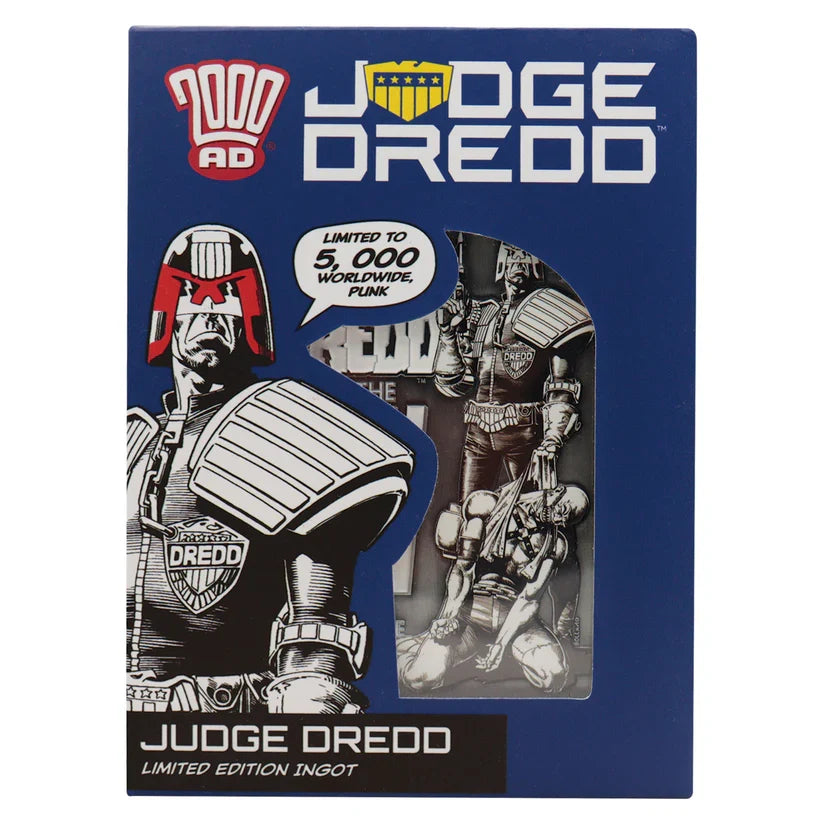 2000 AD - Judge Dredd Comic Book Cover Ingot Replica Coin - Tophatter Daily Deals