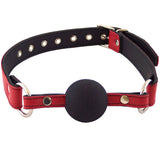 Rouge Garments Leather Ball Gag Adjustable Strap – 5.5 Inch Circumference Gag > Bondage Gear > Gags and Bits - Tophatter Daily Deals