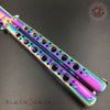 Butterfly Knife TRAINER Dull Balisong w/ Spring Latch - Rainbow Knife-Balisong - Tophatter Daily Deals
