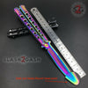 Butterfly Knife TRAINER Dull Balisong w/ Spring Latch - Rainbow Knife-Balisong - Tophatter Daily Deals