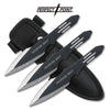 Black Ultimate Zues's ThunderBolt Throwing Knives 3 Pc Set - Tophatter's Army Products & Self Defense Collectible Weapons - Tophatter Daily Deals
