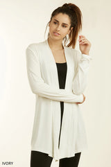 Women's Lightweight Open-Front Rayon Cardigan Women's Tops - Tophatter Daily Deals