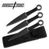 3 PC Kunai Throwing Knives Set - Black Cord Wrapped Handle - Tophatter's Army Products & Self Defense Collectible Weapons - Tophatter Daily Deals