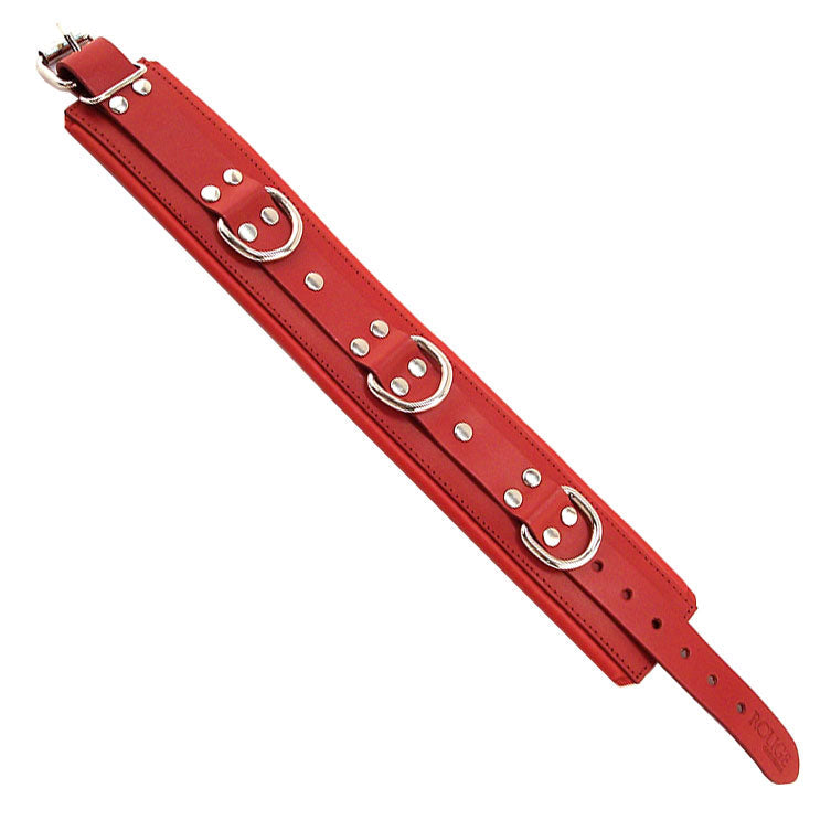 Rouge Garments Padded Leather Collar Adjustable 2.75 Inch Wide Collar > Bondage Gear > Collars & Leashes - Tophatter Daily Deals