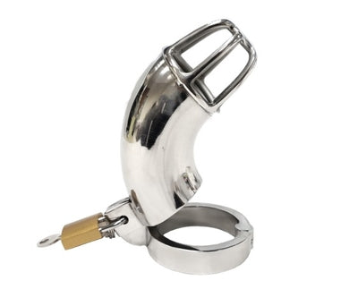 Rouge Stainless Steel Cock Cage with Padlock > Bondage Gear > Male Chastity - Tophatter Daily Deals