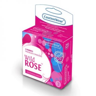 Wild Rose Ribbed Lubricated Condoms 3Pk - Tophatter Daily Deals