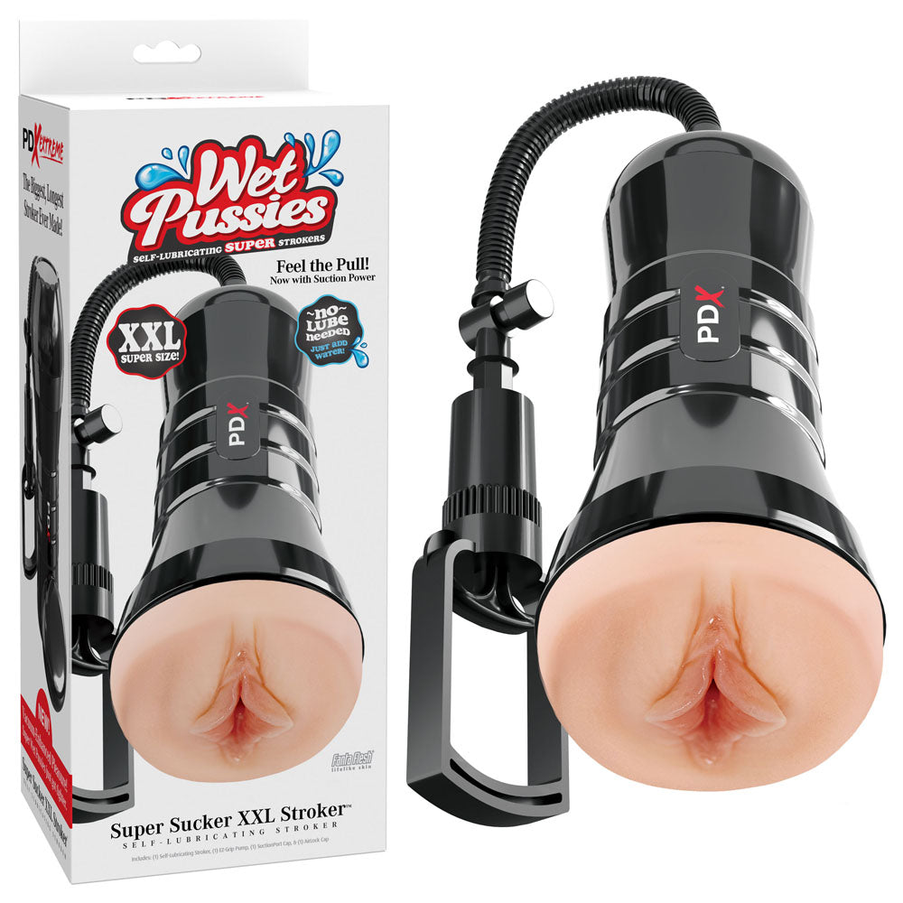 PDX Wet Pussies Super Sucker XXL – Suction Pump Vagina Stroker > Sex Toys For Men > Masturbators > Manual - Tophatter Daily Deals