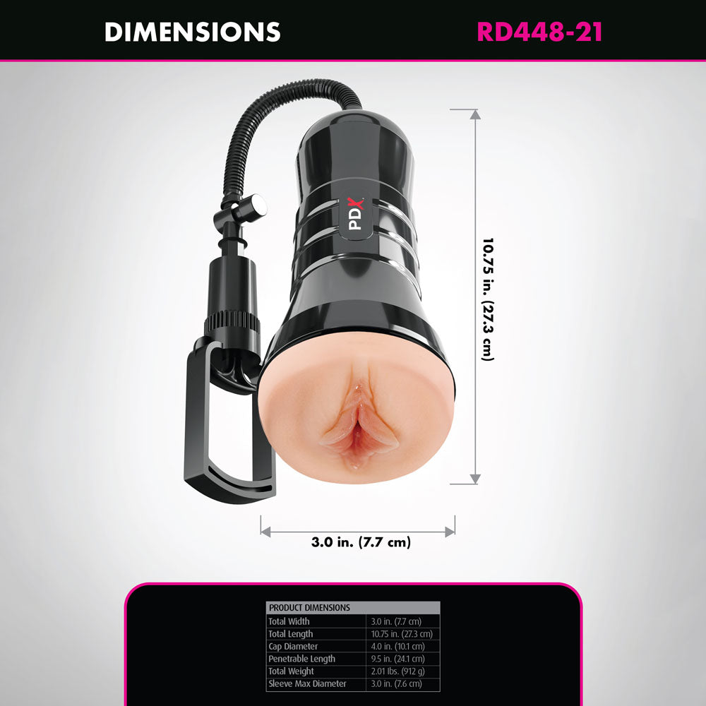 PDX Wet Pussies Super Sucker XXL – Suction Pump Vagina Stroker > Sex Toys For Men > Masturbators > Manual - Tophatter Daily Deals