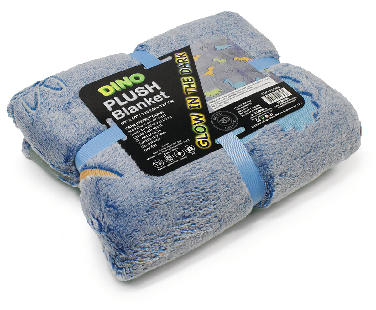 Glow in the Dark Blankets & Pillows Blanket Dino Bedding - Tophatter Daily Deals