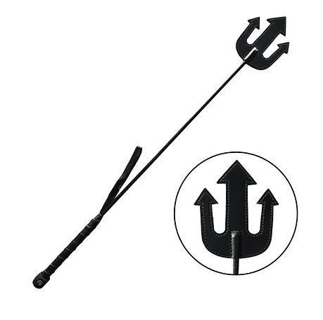 Rouge Leather Devil’s Riding Crop Black 61cm > Bondage Gear > Crops - Tophatter Daily Deals