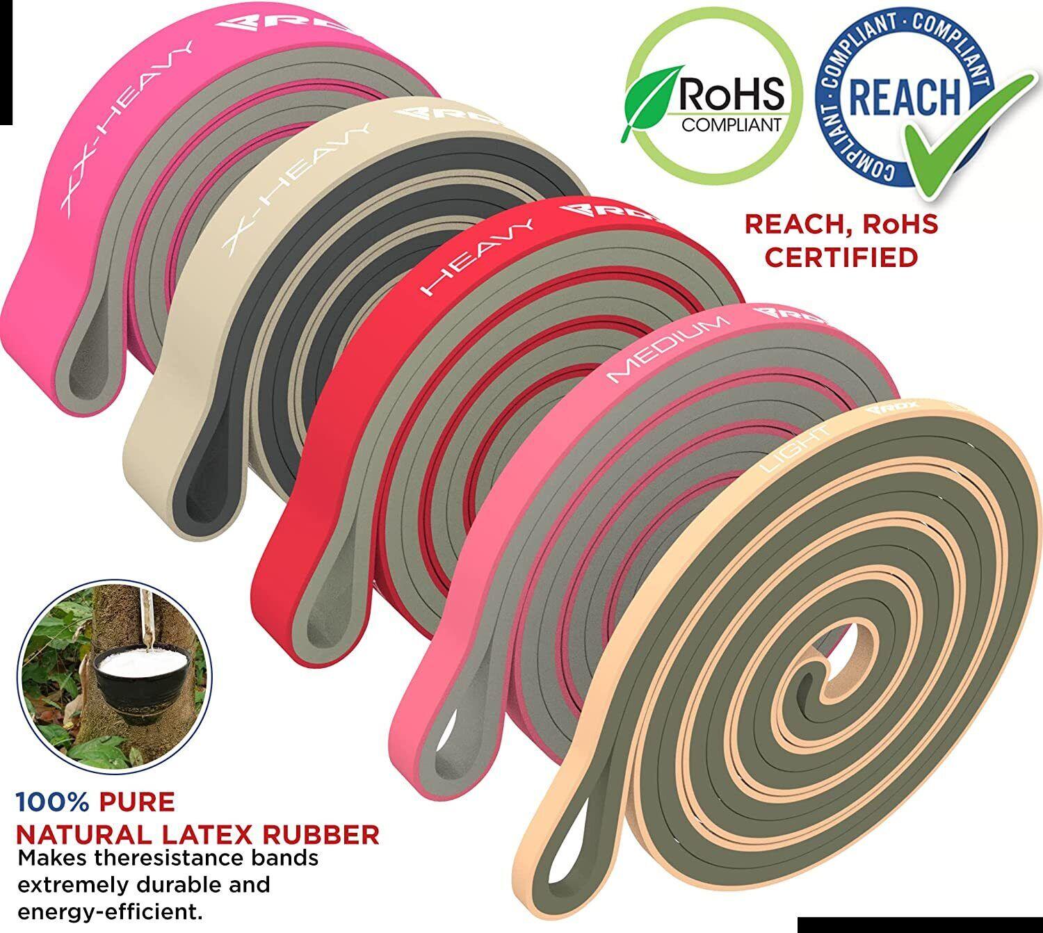 Sets of Resistance Bands - Resistance Bands Exercise by RDX, Stretching Loop, Stretch Bands, Gym bands Exercise & Fitness - Tophatter Daily Deals