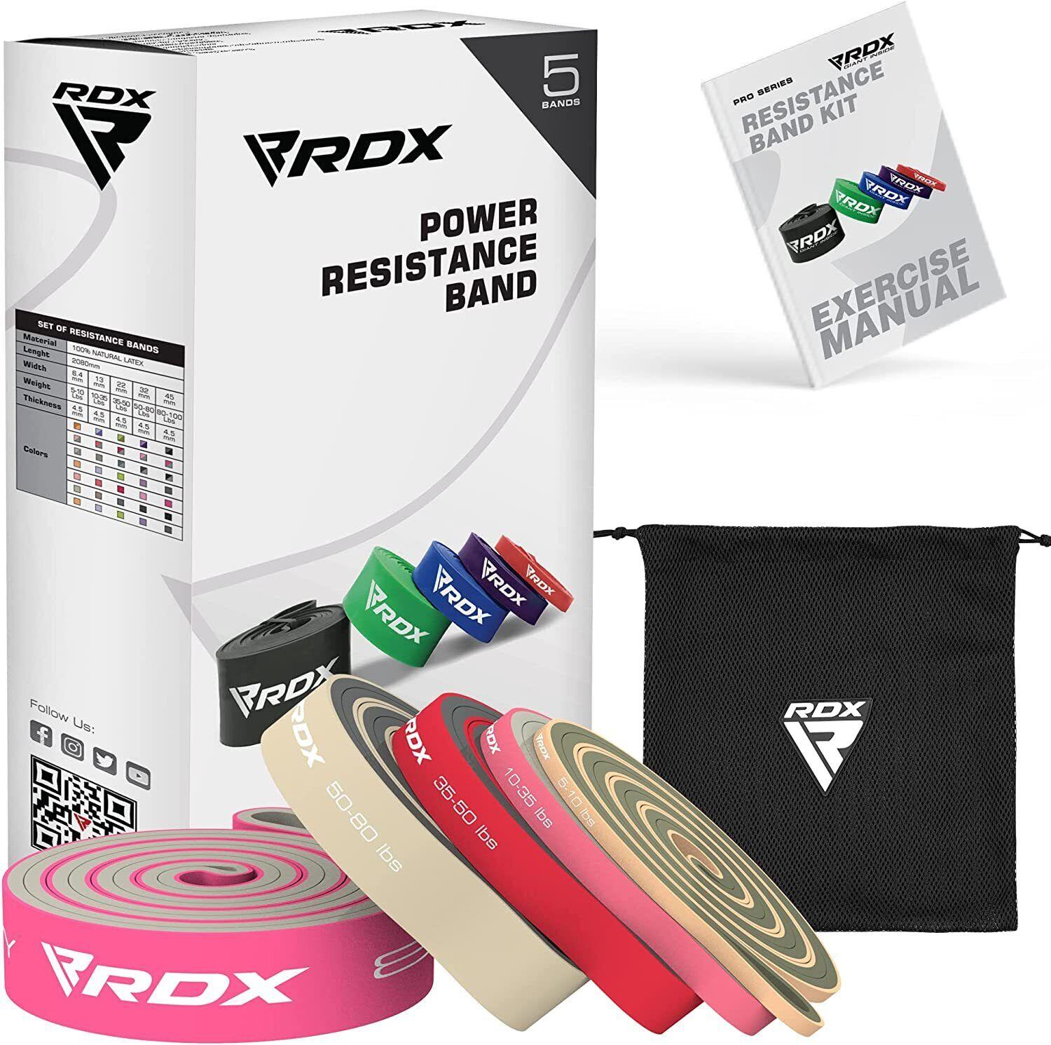 Sets of Resistance Bands - Resistance Bands Exercise by RDX, Stretching Loop, Stretch Bands, Gym bands Exercise & Fitness - Tophatter Daily Deals