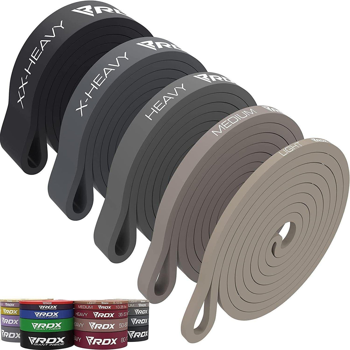 Sets of Resistance Bands - Resistance Bands Exercise by RDX, Stretching Loop, Stretch Bands, Gym bands Exercise & Fitness - Tophatter Daily Deals