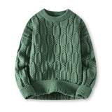 Warm Men’s Sweater - Cable Knit, Chunky, For Winter Green - Tophatter Daily Deals