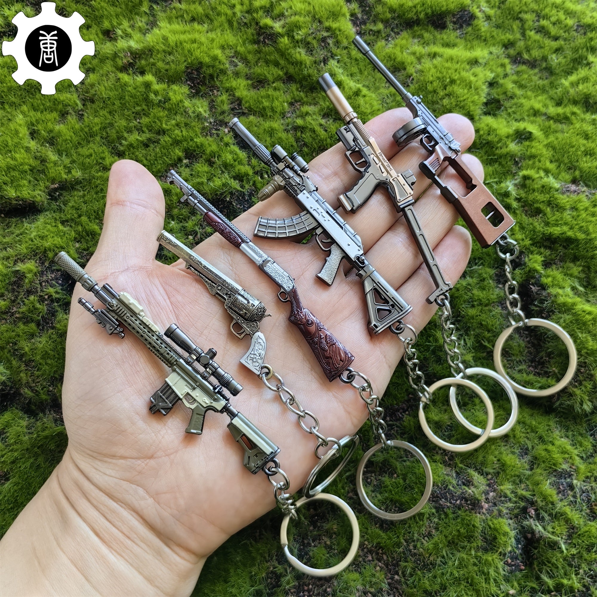 RE8 Metal Mini Gun Keychain 6 In 1 Pack - Tophatter Daily Deals