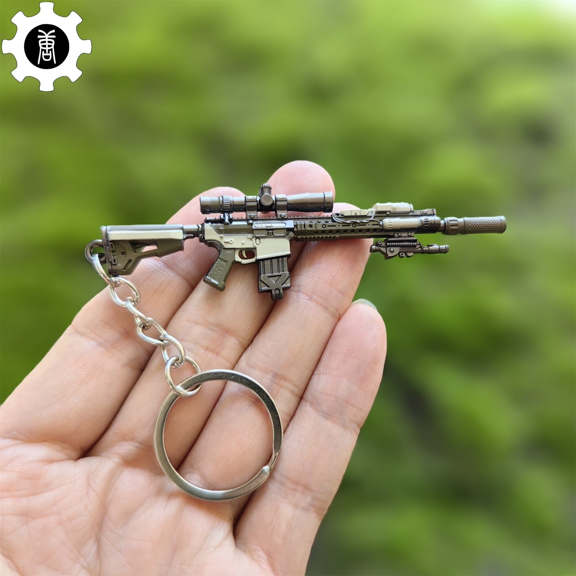 RE8 Metal Mini Gun Keychain 6 In 1 Pack SA-110 Sniper Rifle - Tophatter Daily Deals