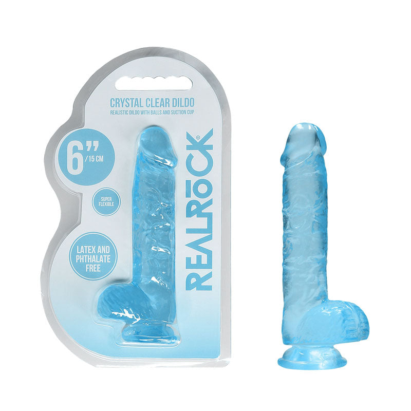 REALROCK Crystal Clear – 6 Inch Realistic Dildo With Balls > Dildos > Realistic Dildos - Tophatter Daily Deals