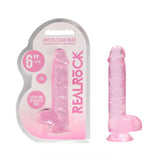 RealRock 6 Inch Crystal Clear Dildo with Suction Cup > Dildos > Realistic Dildos - Tophatter Daily Deals