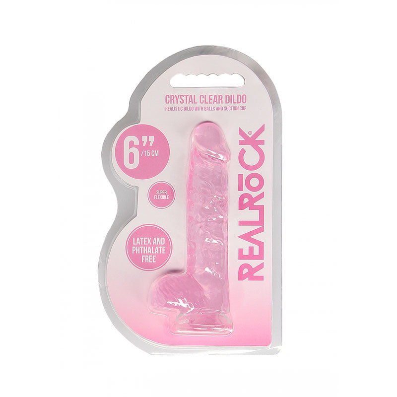 RealRock 6 Inch Crystal Clear Dildo with Suction Cup > Dildos > Realistic Dildos - Tophatter Daily Deals