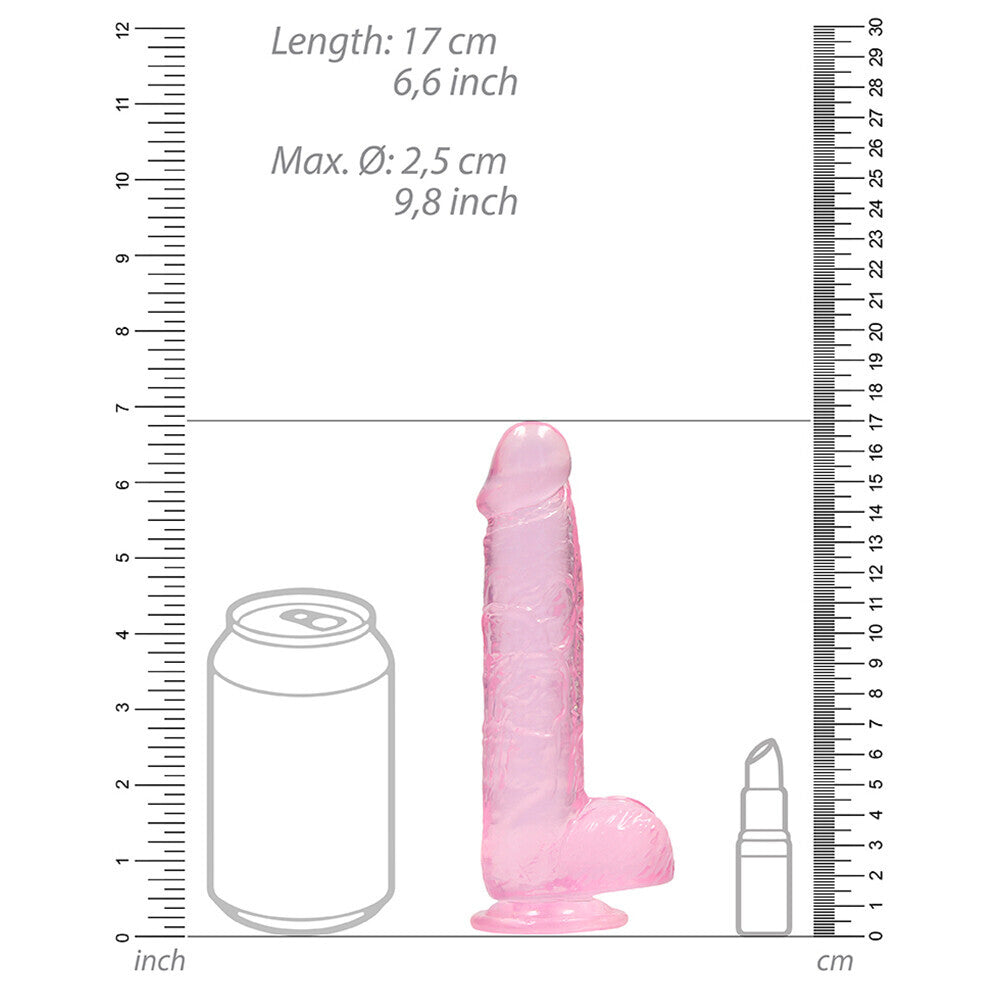 RealRock 6 Inch Crystal Clear Dildo with Suction Cup > Dildos > Realistic Dildos - Tophatter Daily Deals