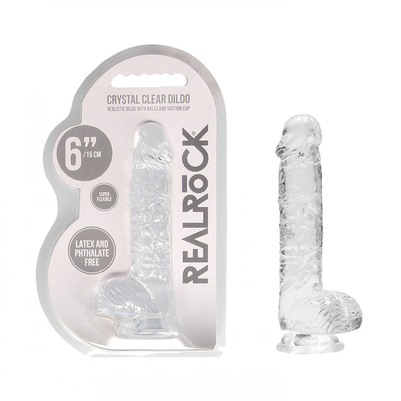 RealRock 6 Inch Transparent Crystal Clear Dildo – Realistic Body-Safe Dildo > Dildos > Realistic Dildos - Tophatter Daily Deals