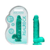 Realrock Crystal Clear 6 Inch Realistic Dildo with Balls – Suction Cup Dildo > Dildos > Realistic Dildos - Tophatter Daily Deals