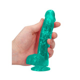 Realrock Crystal Clear 6 Inch Realistic Dildo with Balls – Suction Cup Dildo > Dildos > Realistic Dildos - Tophatter Daily Deals