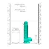 Realrock Crystal Clear 6 Inch Realistic Dildo with Balls – Suction Cup Dildo > Dildos > Realistic Dildos - Tophatter Daily Deals
