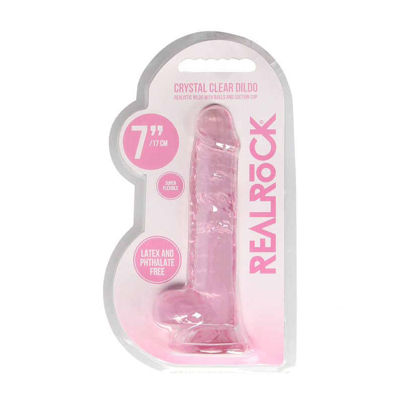 REALROCK Crystal Clear (Transparent) – 7 Inch Realistic Dildo With Balls > Dildos > Realistic Dildos - Tophatter Daily Deals