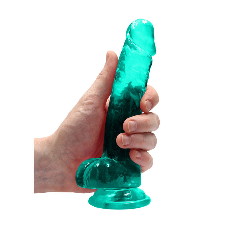 REALROCK Crystal Clear 7 Inch Realistic Dildo with Balls – Body-Safe Dildo > Dildos > Realistic Dildos - Tophatter Daily Deals