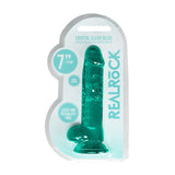 REALROCK Crystal Clear 7 Inch Realistic Dildo with Balls – Body-Safe Dildo > Dildos > Realistic Dildos - Tophatter Daily Deals