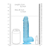 REALROCK 8'' Realistic Dildo With Balls - 20.3 cm Dong in Blue > Dildos > Realistic Dildos - Tophatter Daily Deals