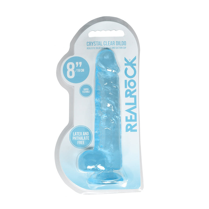 REALROCK 8'' Realistic Dildo With Balls - 20.3 cm Dong in Blue > Dildos > Realistic Dildos - Tophatter Daily Deals