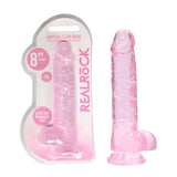 Realrock Crystal Clear 8 Inch Realistic Dildo With Balls – Body-Safe Dildo > Dildos > Realistic Dildos - Tophatter Daily Deals